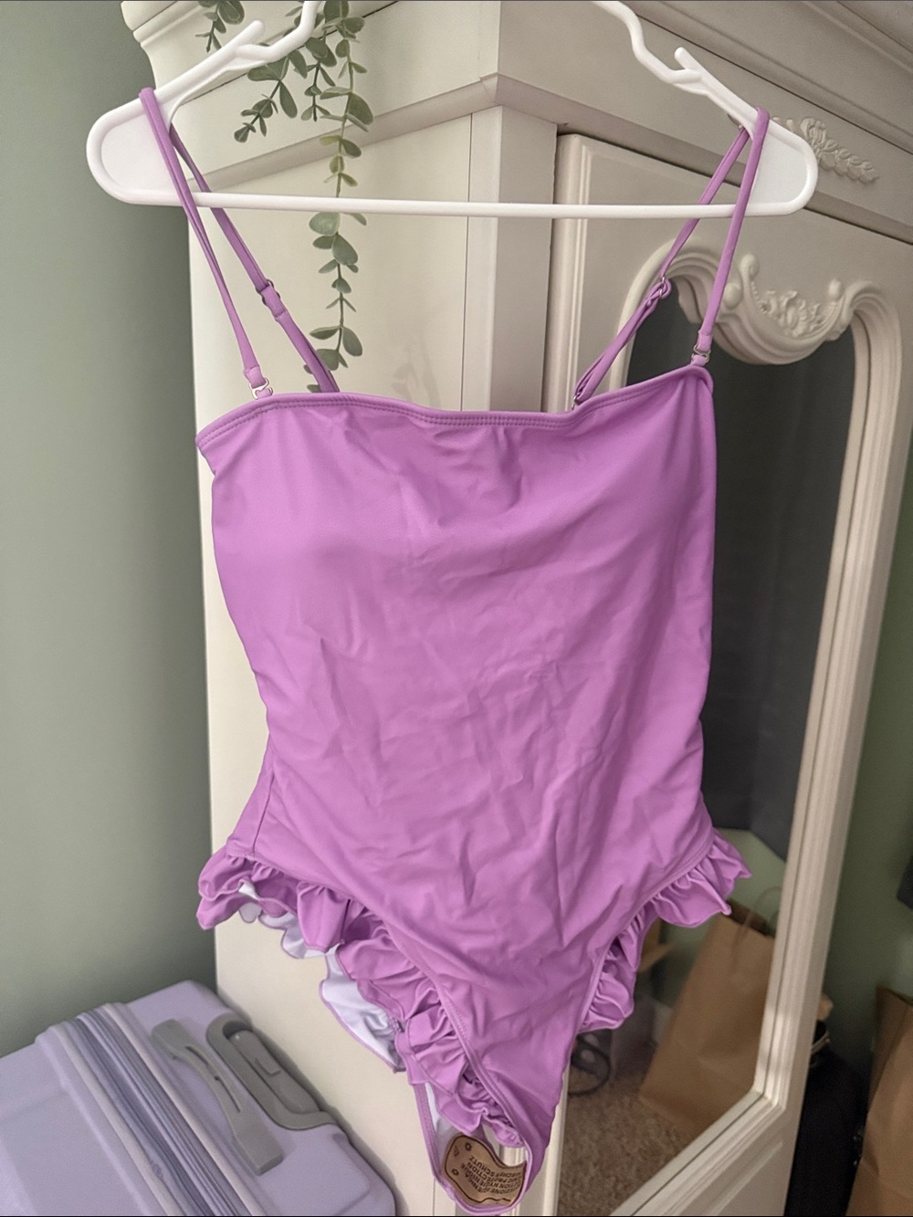 Lilac Ruffled One-Piece Swimsuit